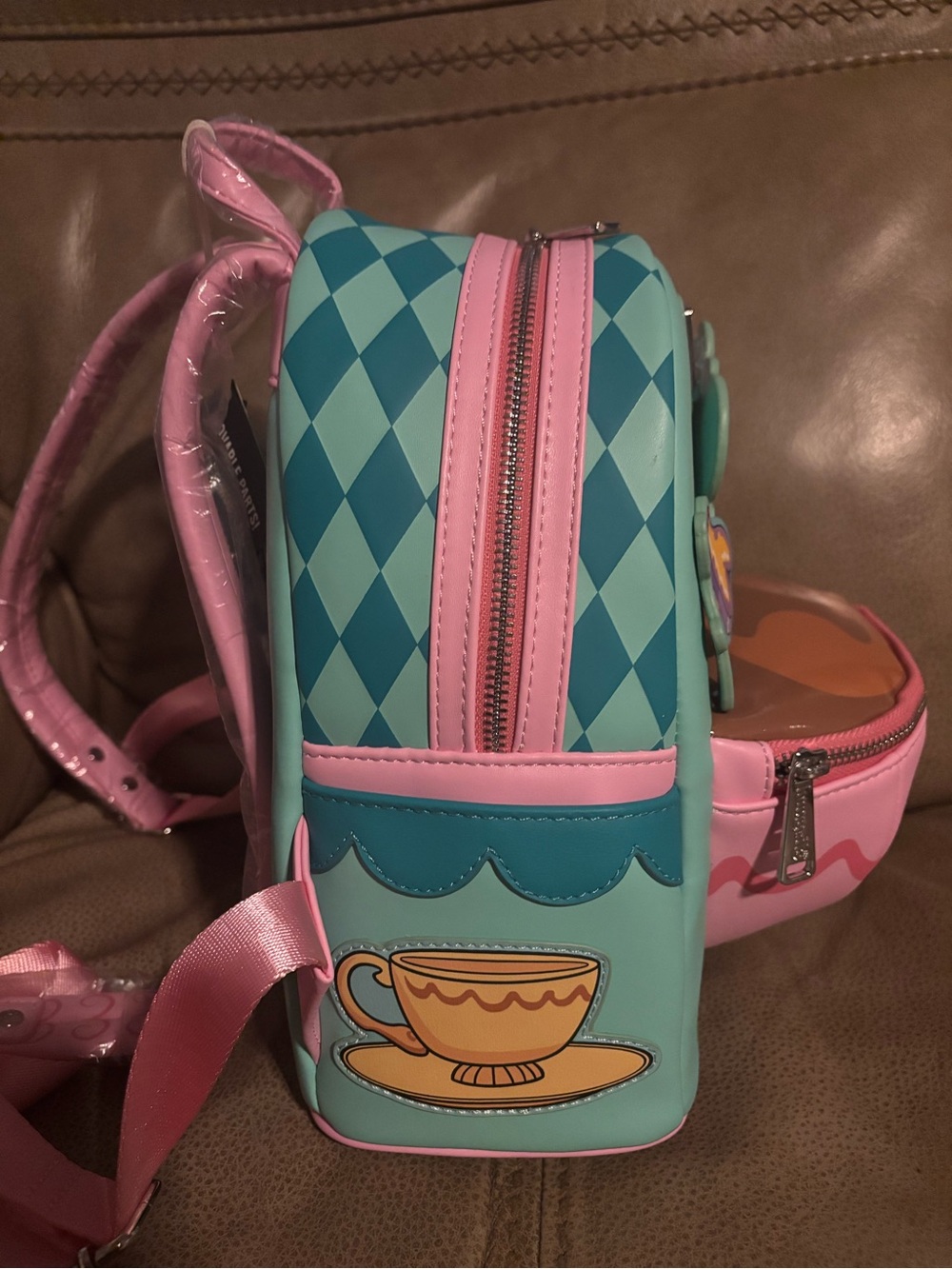 Disney Loungefly Tea Cup Mouse Mini Backpack - Picture 4 of 4